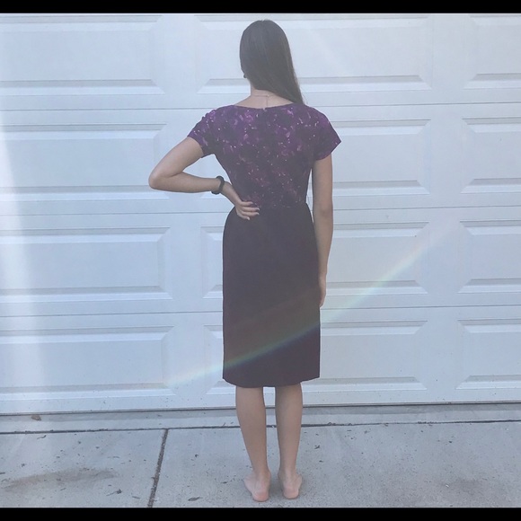 Vntg 1950 Saks Fifth Avenue 2 piece purple set - Picture 14 of 15